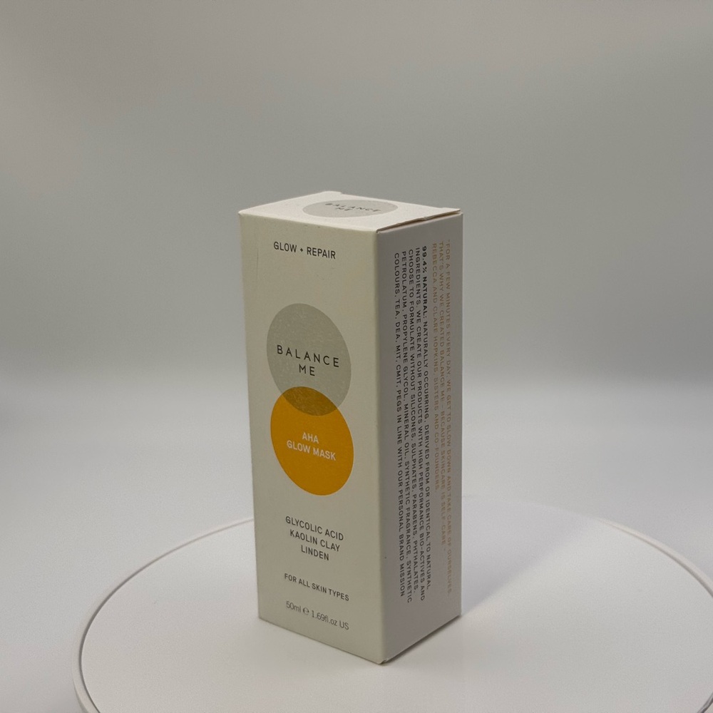 AHA Glow Mask Balance Me Glycolic Acic Kaolin Clay Linden 50ml - Picture 3 of 3